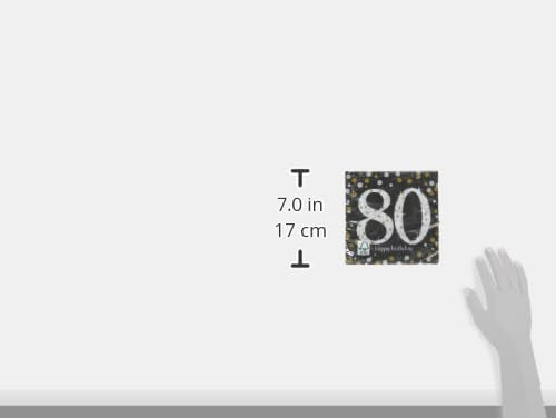 Sparkling Celebration 80 Luncheon Multicolor Paper Napkins ( 6.5'' X 6.5'' ) - Pack Of 16, Premium Quality & Eye-Catching Design